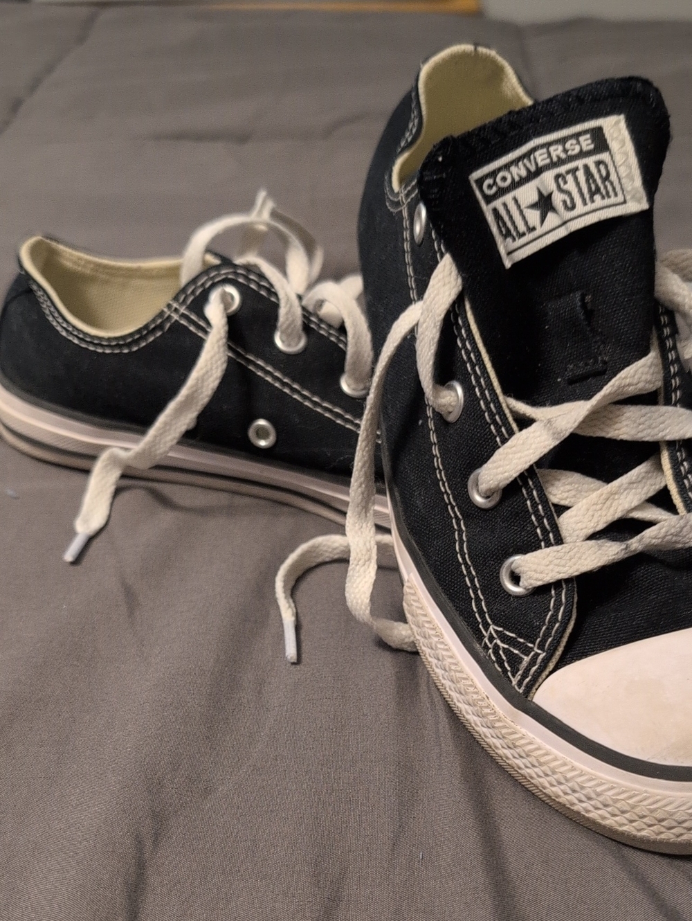 Converse Kids Black and White Low Top Sneakers